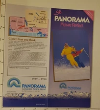 1989/90 PANARAMA SKI AREA BROCHURE WITH TRAIL MAP INSIDE MINT CONDITION