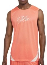 Nike Mens Tank Orange M L Icon Dri Fit Running Graphic Vest Dri Fit FZ0252-643