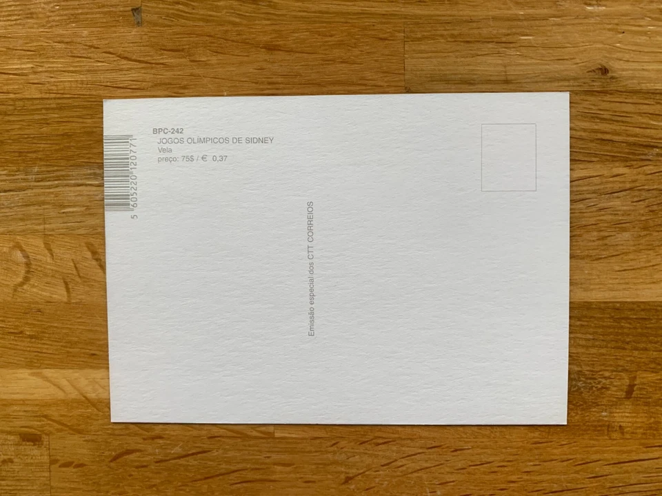 PORTUGAL 2000 POSTAL CARD FDI OLYMPIC GAMES SYDNEY YACHTING YACHTS - Image 2 of 2