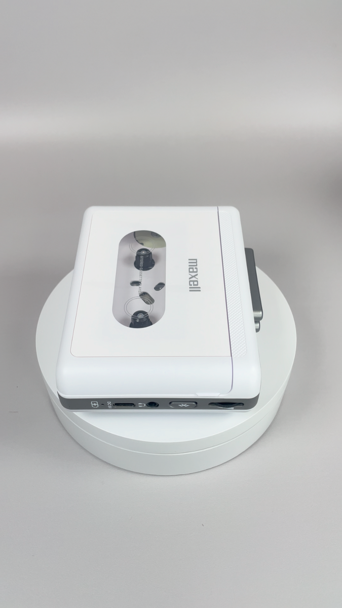新品　maxell MXCP-P100 ホワイト MXCP-P100WH MXCP-P100Bluetooth対応ポータブルカセットプレーヤー｜カセット