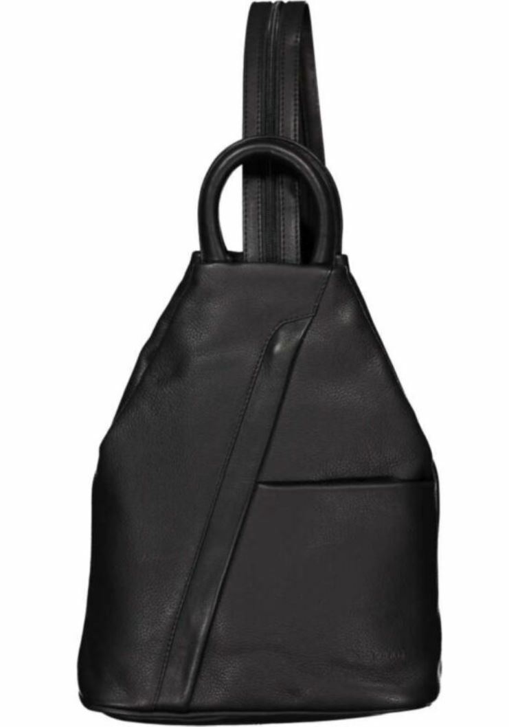 ESTELLE Leder-Rucksack Damen Cityrucksack Tasche schwarz 25 x 30 x - Main Image