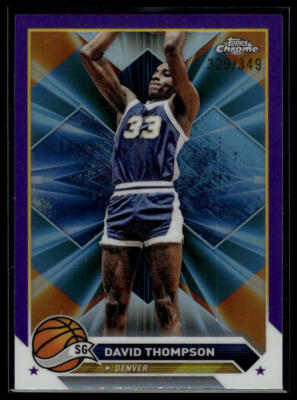 2024 Topps Chrome Basketball #116 David Thompson Purple Refractor /349