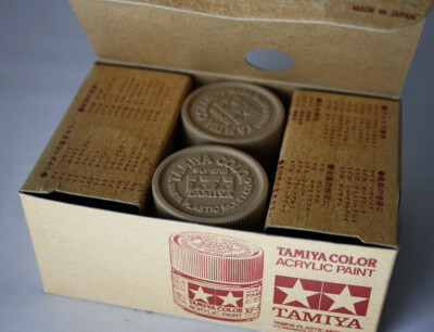 2X VINTAGE TAMIYA COLOR ACRYLIC PAINT DESERT YELLOW XF-59 +