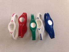 5 PCS BLUE, GREEN.2 WHITE,RED Power Balance Energy Health Bracelet XS,S,M,L,XL
