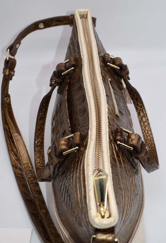 Brahmin Mini Asher Satchel Bag in Oak Primose - Picture 7 of 17