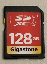 Gigastone 128GB SD Card, Memory Card for Cameras, Full HD Video, SDXC U1 Class10