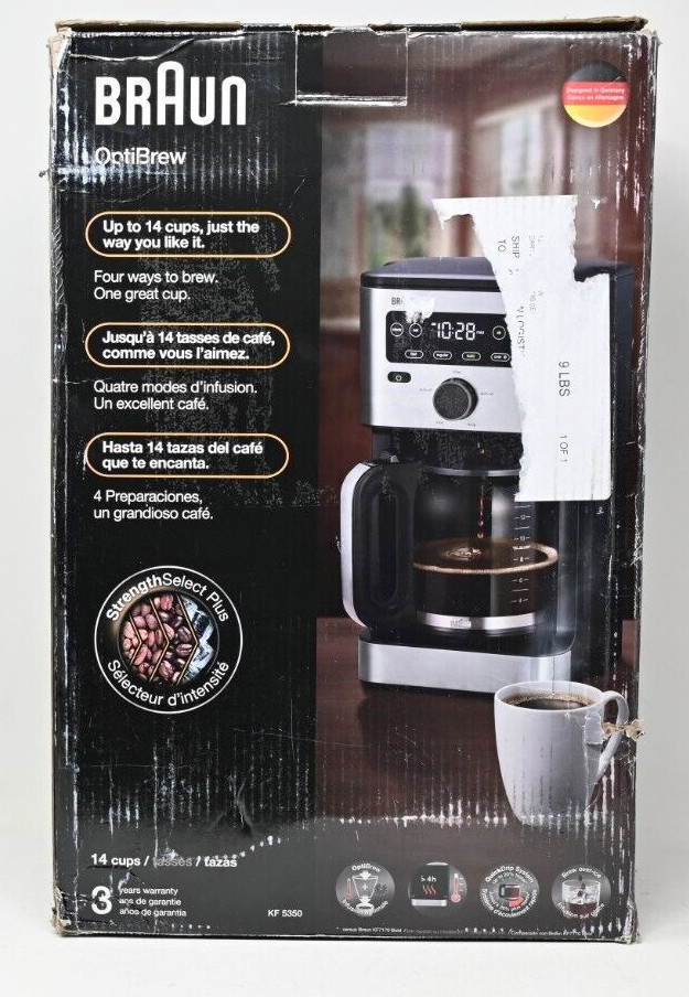 Braun OptiBrew 14 Cup Quick Drip Coffee Maker KF5350BK