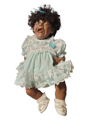 Vintage All Porcelain Crying Baby 17'' Long