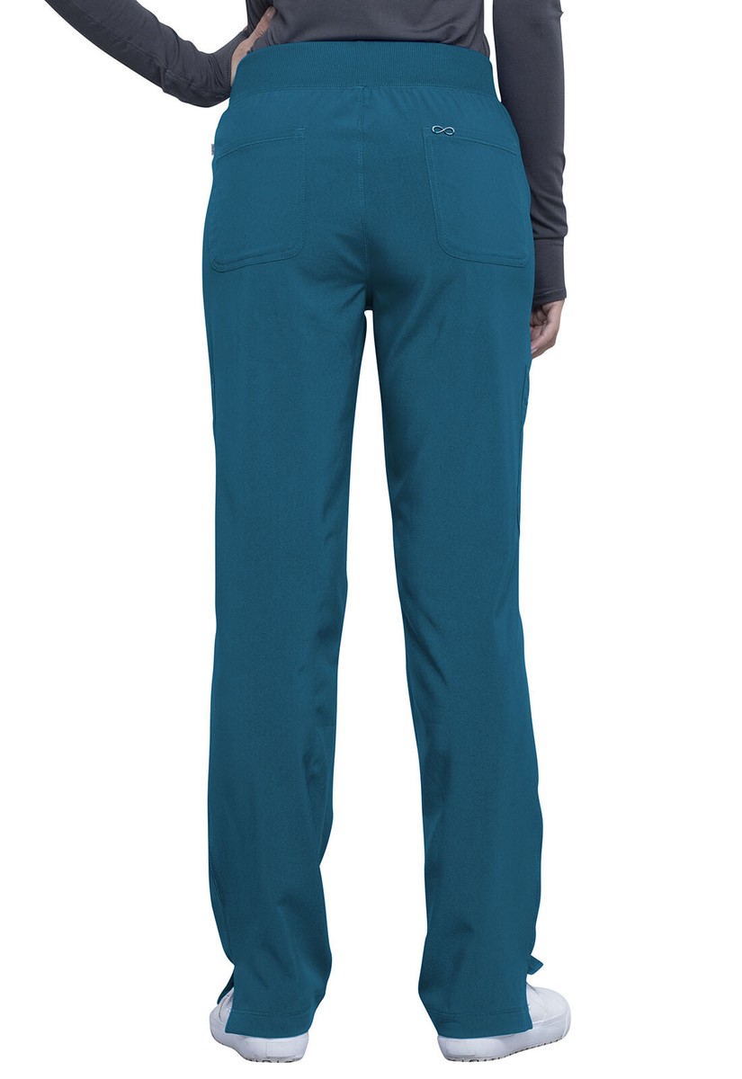 パンツ Women Straight Pants 83WWPB06 BLUE Cherokee Women Mid Rise Tapered Leg Pull-on Pant CK065A CAPS