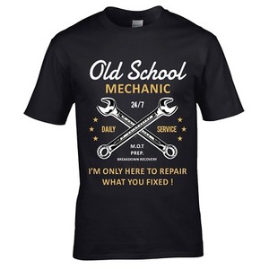 Evolution Of A Mechanic T-Shirt - Funny Car Mechanic Design On Organic Cotton Tee For Men