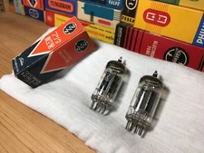 2x Dgetter Mazda Matsuda 12AX7 ECC83 /Rare 1950s Toshiba /NOS Vintage Pair