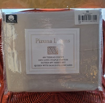 Pizuna Linens queen Sheet Set Beige 400 Thread Count 100% /Long Staple Cotton