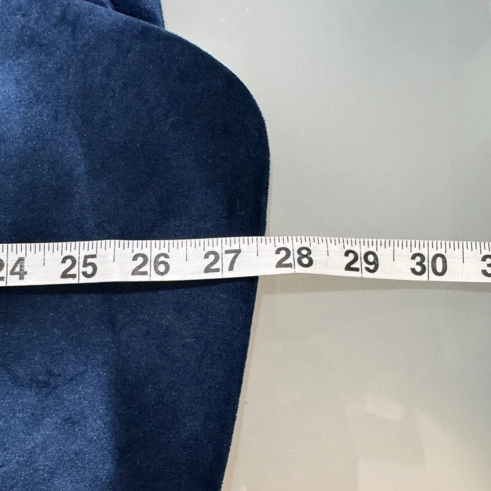 VINCI Velvet Blazer Mens Sz L Blue 2 Button Slim Fit Black Lapel Dinner Jacket - Image 4 of 4