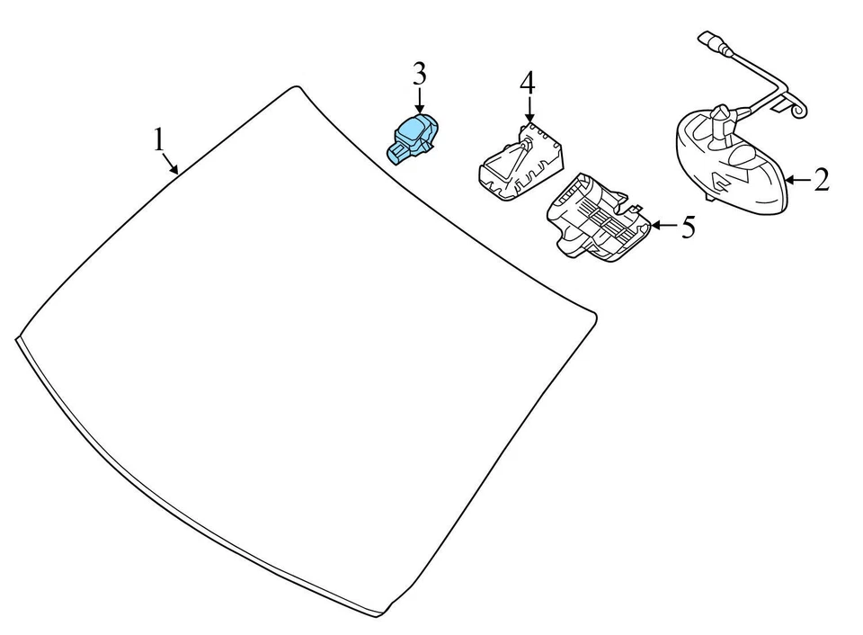 Mercedes-Benz GLC63 AMG 2018-2019 - Sensor de lluvia/luz 2539000100 Foto 3 de 4