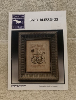 1999 Twisted Threads BABY BLESSINGS ITTY BITTY Cross Stitch Leaflet - EUC