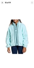 NWT DSG Girls' Cozy Fleece Sherpa Full Zip Mock Neck Pockets Warm Size Xs 6 7