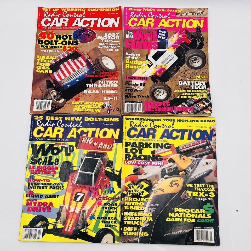 Vintage Radio Control Car Action Magazine Lot 1988 & 1993 - Image 2 of 4