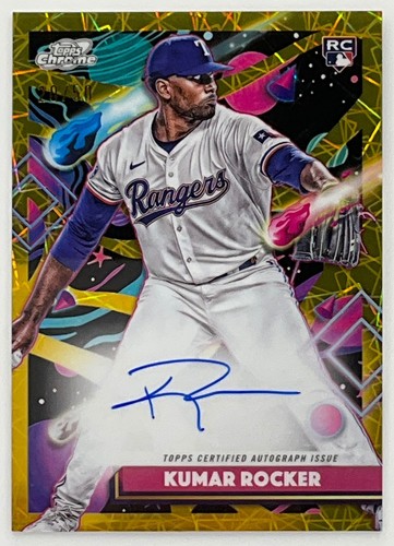 2025 Topps Cosmic Chrome Kumar Rocker Gold Interstellar Auto /50 ...