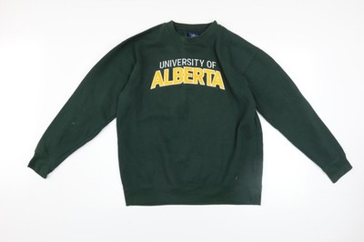 JPT Herren Fleecepullover Sweatshirt grün University of Alberta Gr. M