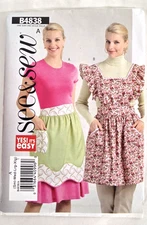 See & Sew Sewing Pattern 4838 Aprons Sizes S M L XL UNCUT 2006