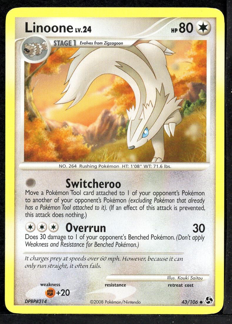 Linoone 43/106 (LP) - Great Encounters - Non-Holo