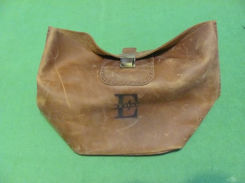 Emily Makeup, Toiletries Brown Leather Bag for Women.