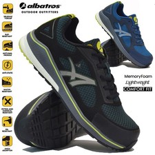 MENS MEMORY FOAM STEEL TOE CAP SAFETY WORK WALKING SHOES BOOTS TRAINERS NEW SIZE