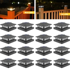 16Pack Solar Post Cap Light For 4x4 6x6 Outdoor Waterproof LED Deck Fence Light