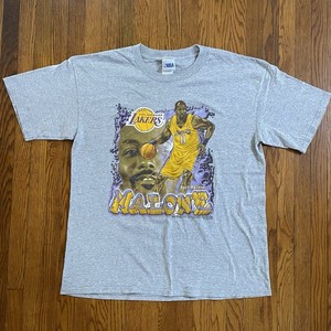Rare Vintage 2003 Karl Malone Lakers T Shirt Mens Size XL