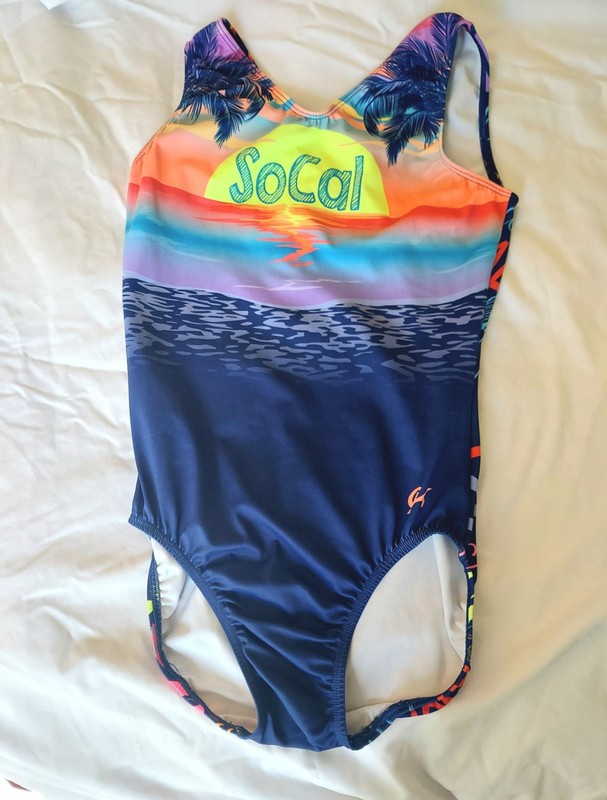 GK SoCal Beach Sunset Theme Gymnastics Leotard Adult Large