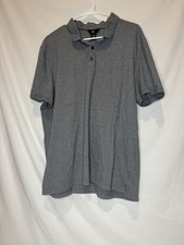 Calvin Klein Jeans Men  s XL Gray Polo Shirt Short Sleeve 100 Cotton CK Logo