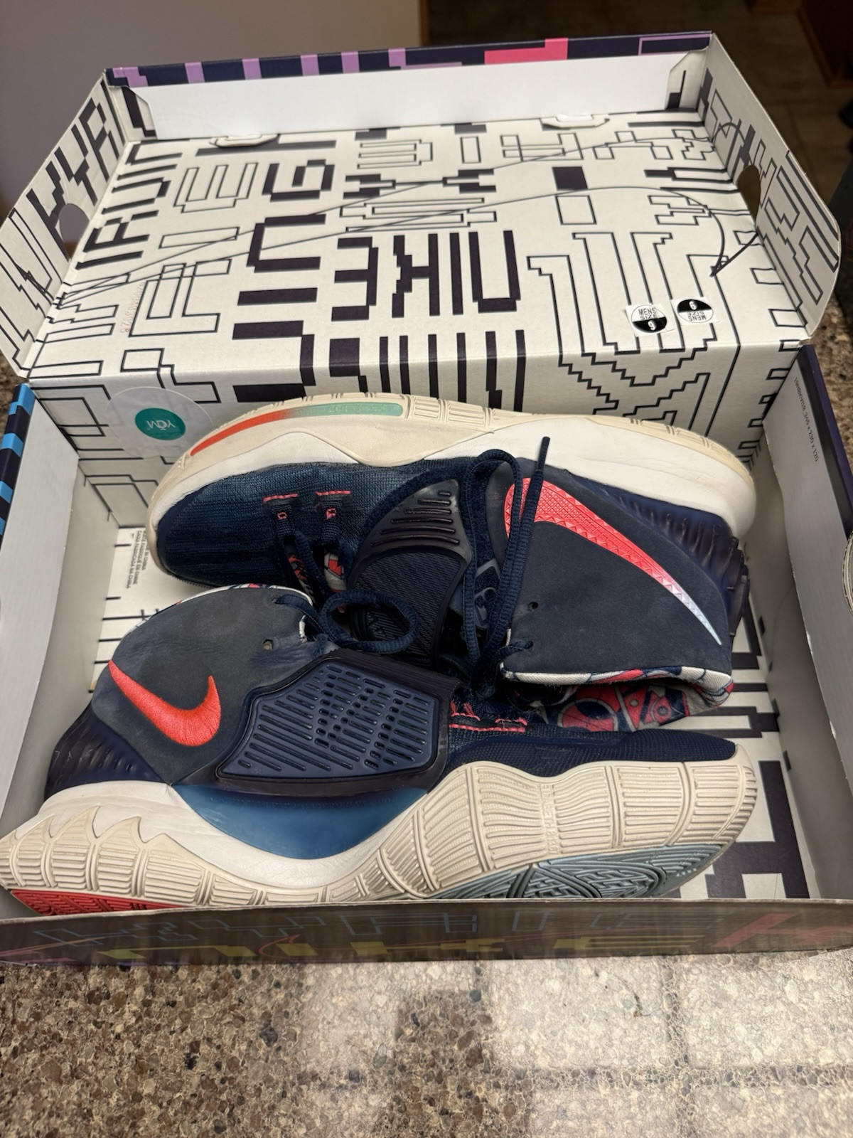 kyrie 6 navy crimson