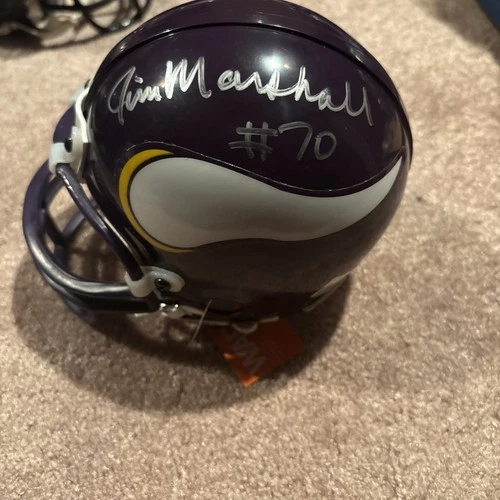 Minnesota Vikings Signed Mini Helmet With Coa