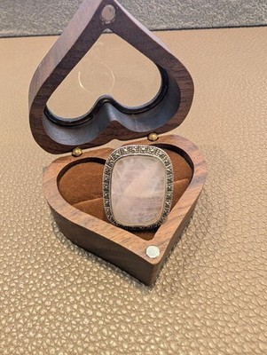 TJM Damenring 925 Silber poliert mit Rosenquarz & Markasiten, Gr. 54