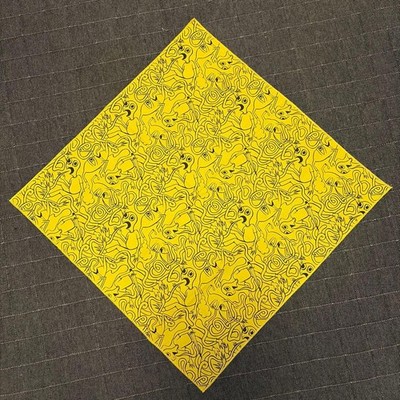 TOY MACHINE Bandana Yellow Fashion Men's Accessory