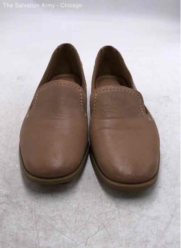 Clarks Womens Pink Leather Round Toe Slip-On Loafer Flats Size US 8.5M