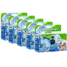 5x Fujifilm QuickSnap 800 Waterproof One-Time Use Disposable 35mm Camera -27 Exp