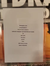 2025 Topps Chrome Disney Genie/ Will Smith Gold Refractor Parallel Auto AA-WS  