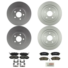 Bosch Quietcast Front Rear Rotors Ceramic Disc Brake Pad Kit For Impreza AWD