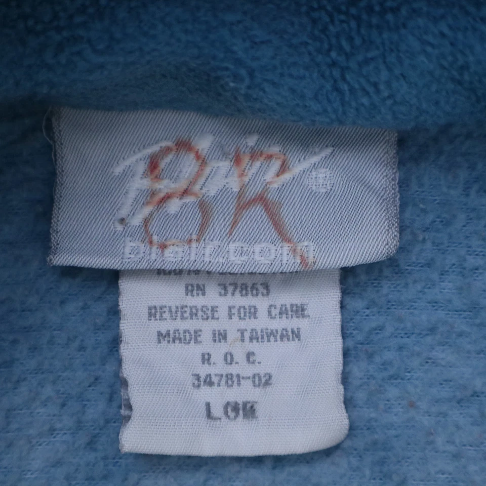 Винтажный 90-х Blair куртка женщин большой синий снежный волк природы AOP флисовое пальто - Изображение 4 из 4