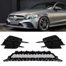 Gitter Set Stoßstange hochglanz schwarz für Mercedes W205 Mopf AMG Line + C43 Gitter Set Stoßstange hochglanz schwarz für Mercedes W205 Mopf AMG Line + C43