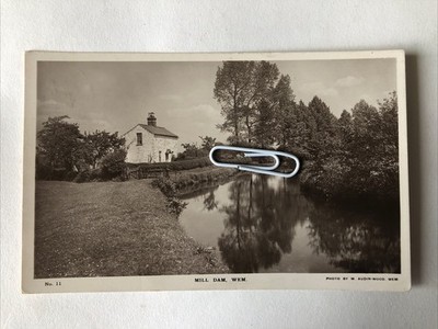 Mill Dam Wem Salop Shropshire Flussansicht UVPC verschickt 1913 lokaler Fotograf