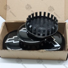 4 Pieces 3.25" Wheel Center Hub Caps Black Bowtie For Suburban Silverado Tahoe