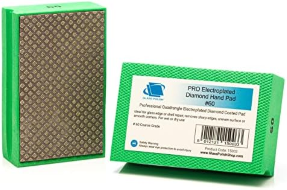 Glass Polish 15003 Blocco per carteggiare a mano in diamante per la lisciatura,