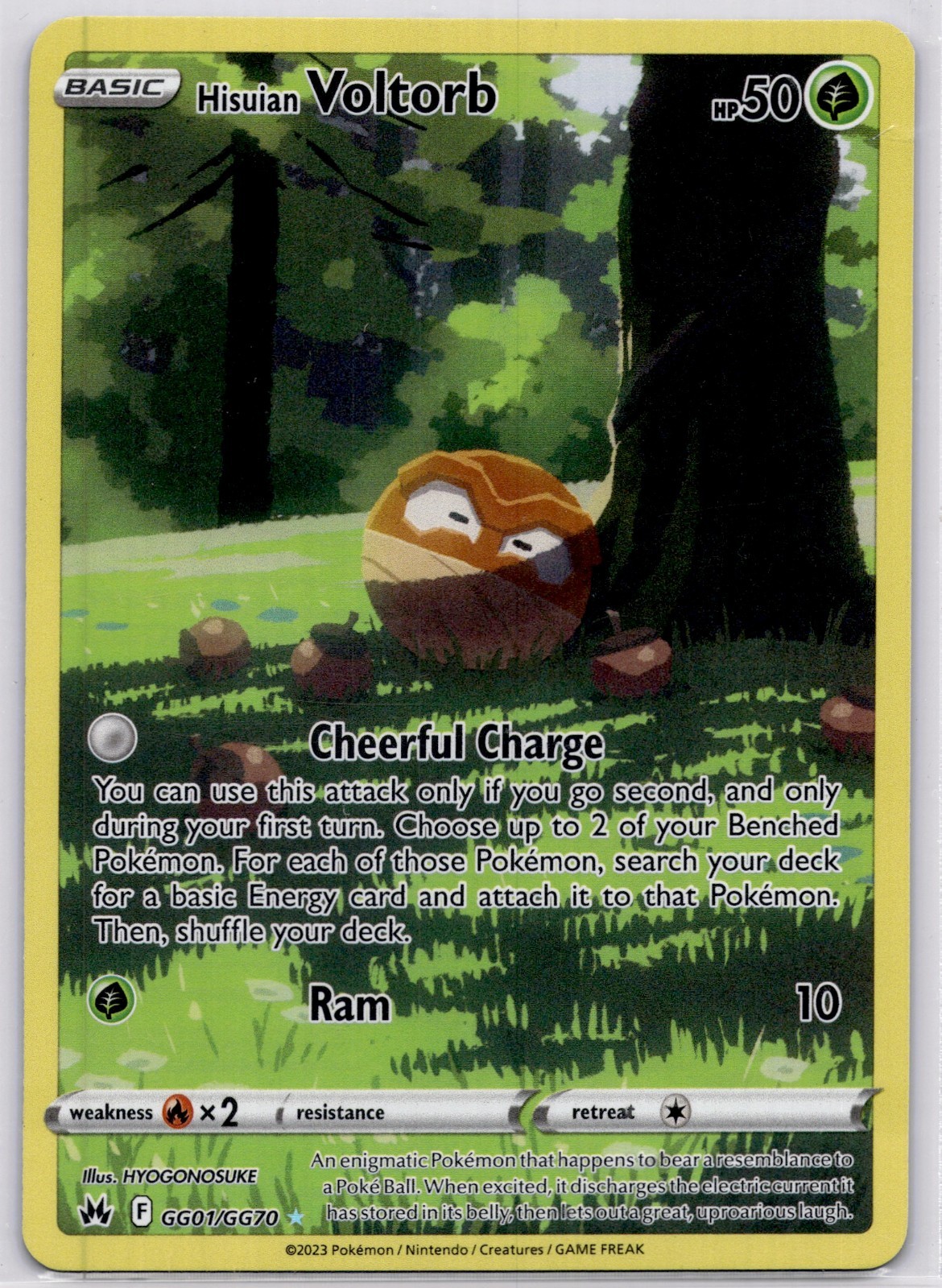Hisuian Voltorb GG01/GG70  Crown Zenith Galarian Gallery Pokemon TCG