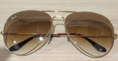 Ray-Ban Sunglasses RB3025 Aviator Gradient Gold Frame Light Brown Lens 58mm