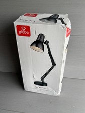 Globe Architect Desk Lamp Black Adjustable Swing Arm Table Lamp Matte Industrial