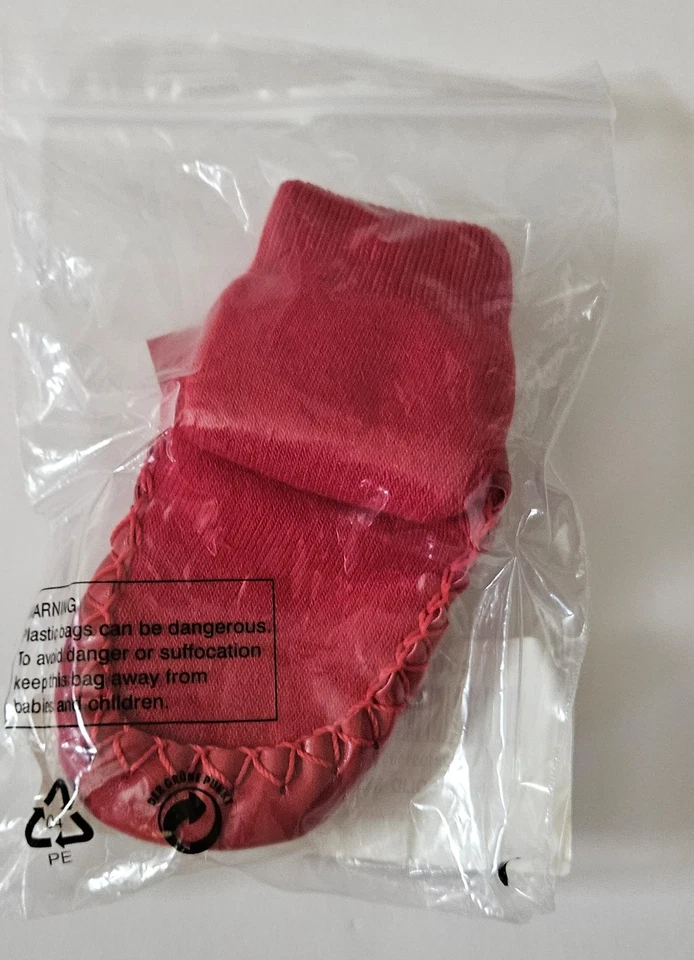 Zapatillas Hanna Andersson Nuevas con Etiquetas 2 Infantiles Bebé Rojo Sólido Mocasines SR1-402 Foto 2 de 3