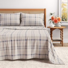 Turkish Cotton Flannel Sheet Set - Plaid Stripe Collection