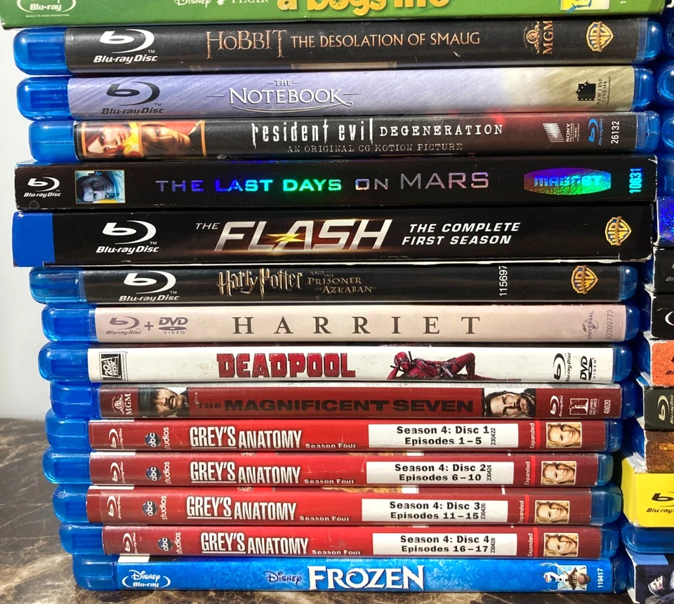 Blu-Ray Large Lot 90 Movies TV Shows Action Comedy Horror Drama Disney Some New - Image 3 of 4